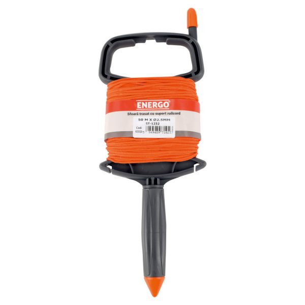 Sfoara de trasat 50 m X 2.5 mm cu suport RollCord ENERGO