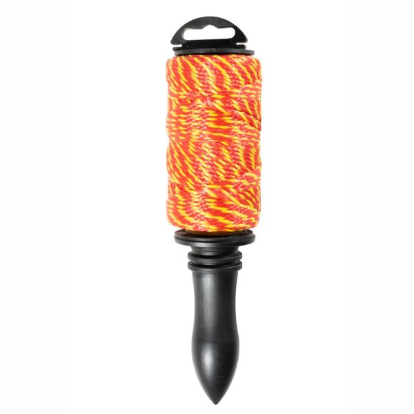 Sfoara zidarie SAZ-E D-1.7mm L-50m polipropilena 5 fire galben/rosu rola plastic cu maner rotativ ENERGO