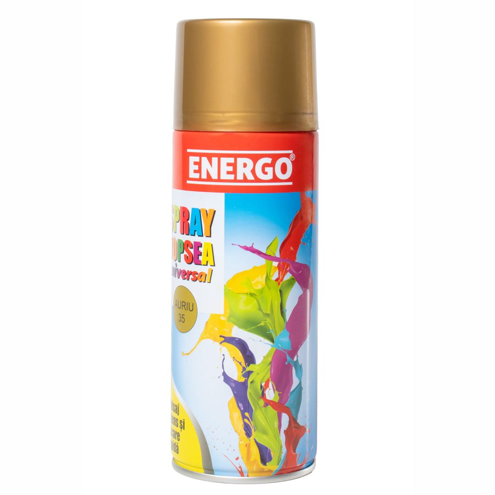 spray-vopsea-energo-301112-1 Spray vopsea UNIVERSAL auriu 35 volum 450ml ENERGO - imagine 1