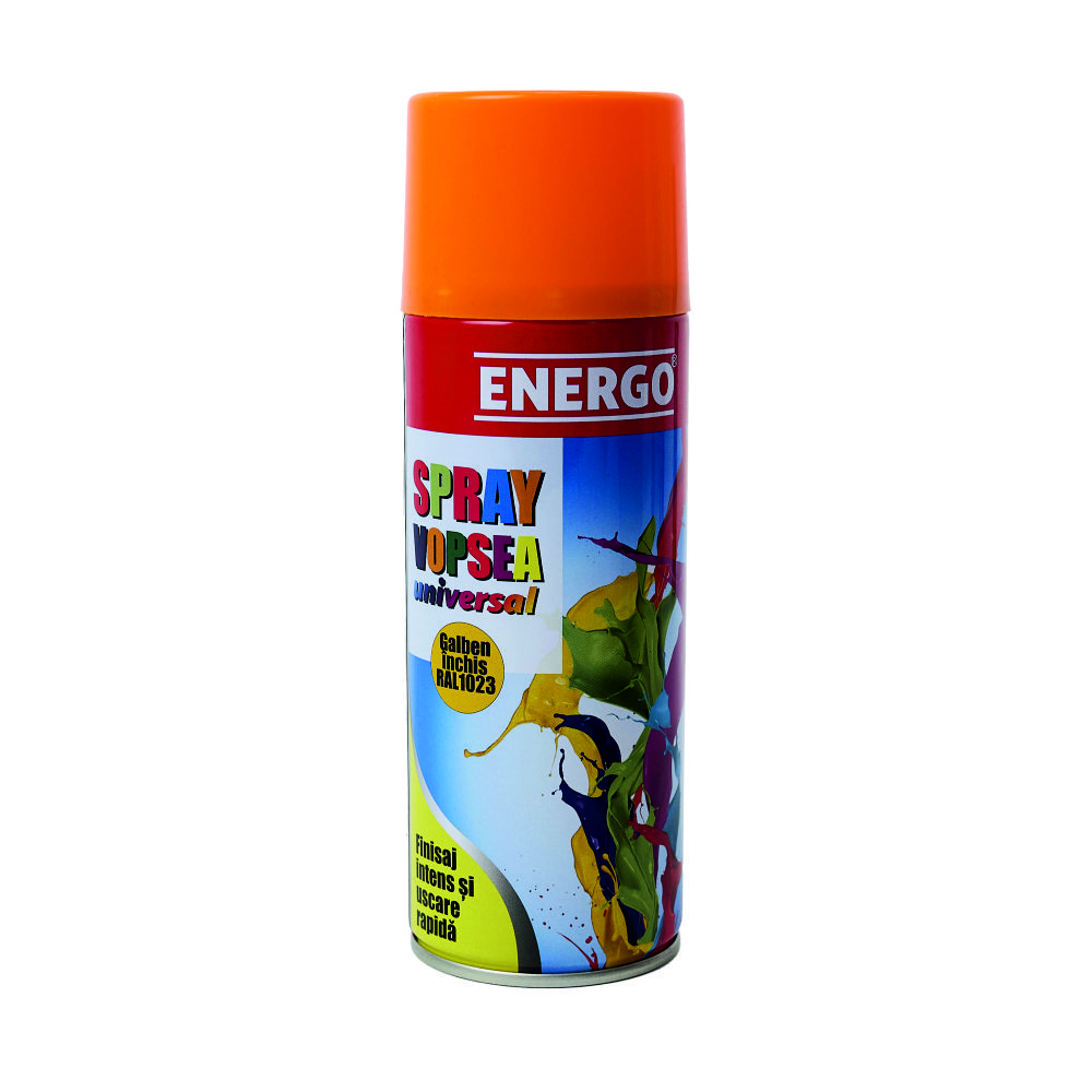 spray-vopsea-energo-301140-1 Spray vopsea UNIVERSAL galben inchis RAL1023 volum 450ml ENERGO - imagine 1