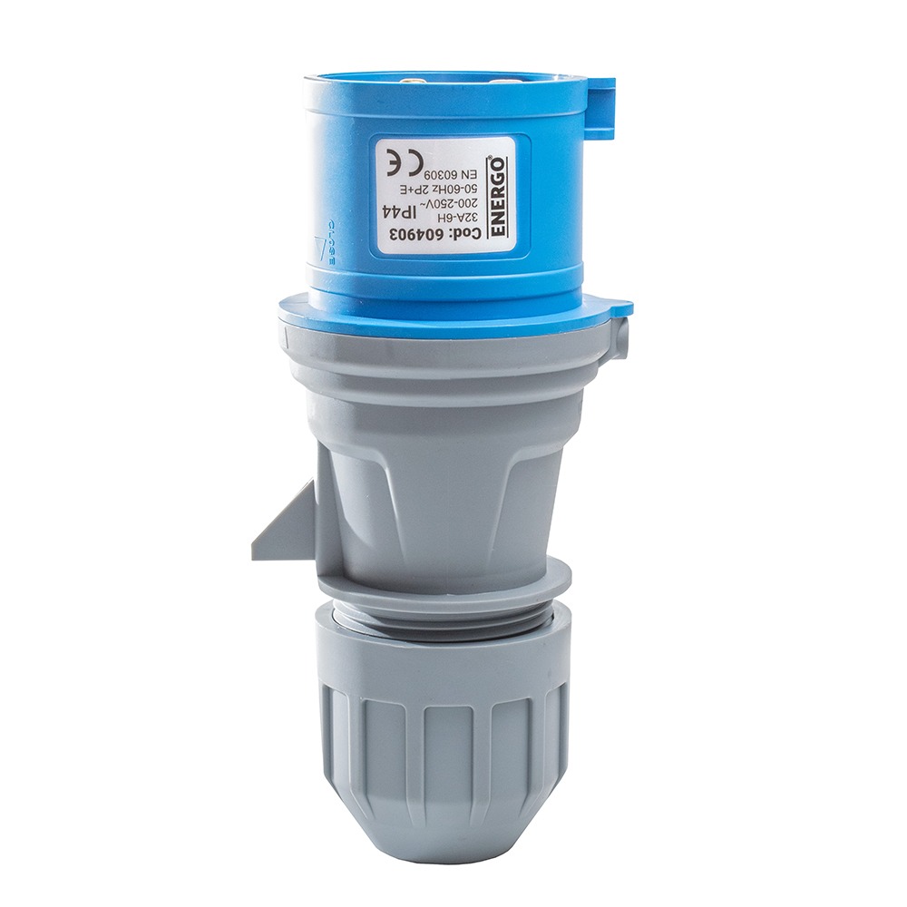 stecher-energo-604903-1 Stecher SM32 cu montaj pe cablu poli 2P+E capacitate 32A grad protectie IP44 230V ENERGO - imagine 1