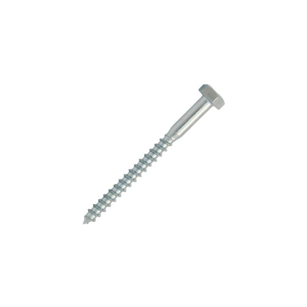 Surub autofiletant lemn SA-CH cap hexagonal SW-11 D-7.0mm L-80mm DIN571 zincat-alb ENERGO ZZ