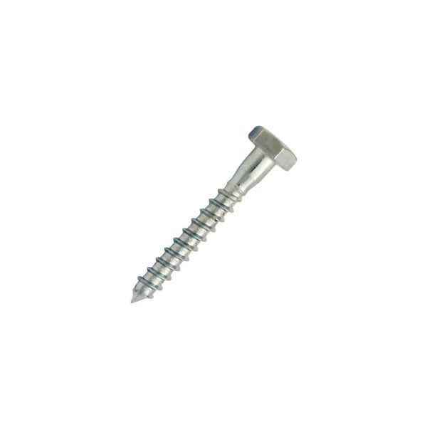 Surub autofiletant lemn SA-CH cap hexagonal SW-17 D-10.0mm L-70mm DIN571 zincat-alb ENERGO ZZ