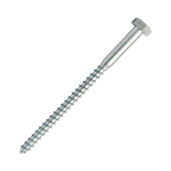 Surub autofiletant lemn SA-CH cap hexagonal SW-17 D-10.0mm L-150mm DIN571 zincat-alb ENERGO ZZ