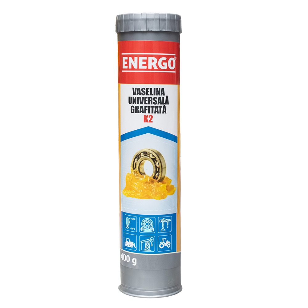 vaselina-energo-170315 Vaselina universala grafitata LUBRIALL K2 pe baza de calciu NLGI:2 cartus 400 grame ENERGO - imagine 1