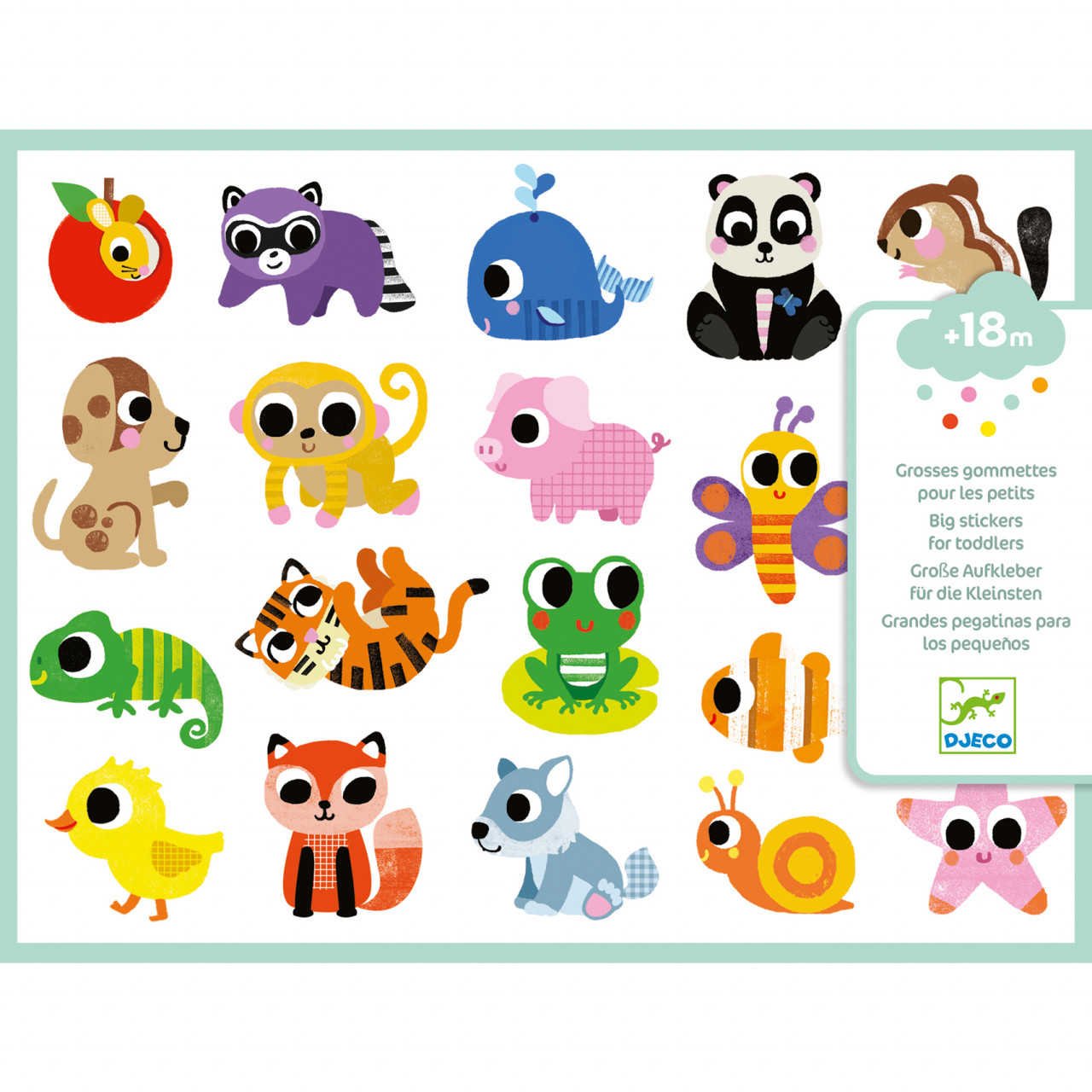 abtibilduri-pui-de-animale-djeco8389 Abtibilduri Pui de animale, Djeco - imagine 1