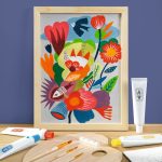 Atelier creativ 23 pentru adulti Pictura Flori, Djeco - imagine 2