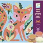 Atelier creativ cu nisip fluorescent Animale luminoase, Djeco - imagine 2
