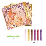 Atelier de pictura Art Nouveau cu sclipici Inspired by Mucha, Djeco - imagine 3