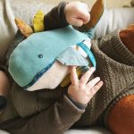 Balena Josephine jucarie muzicala textil pentru bebe, Moulin Roty - imagine 4
