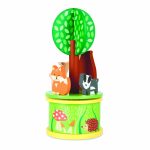 Carusel muzical cu animale de padure, Orange Tree Toys - imagine 2
