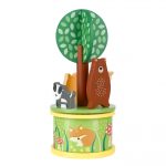 Carusel muzical cu animale de padure, Orange Tree Toys - imagine 3