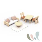Casa de papusi din lemn cu accesorii, Speedy Monkey - imagine 4
