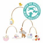 Decoratie mobila lemn camera copilului Animalute, Djeco - imagine 5