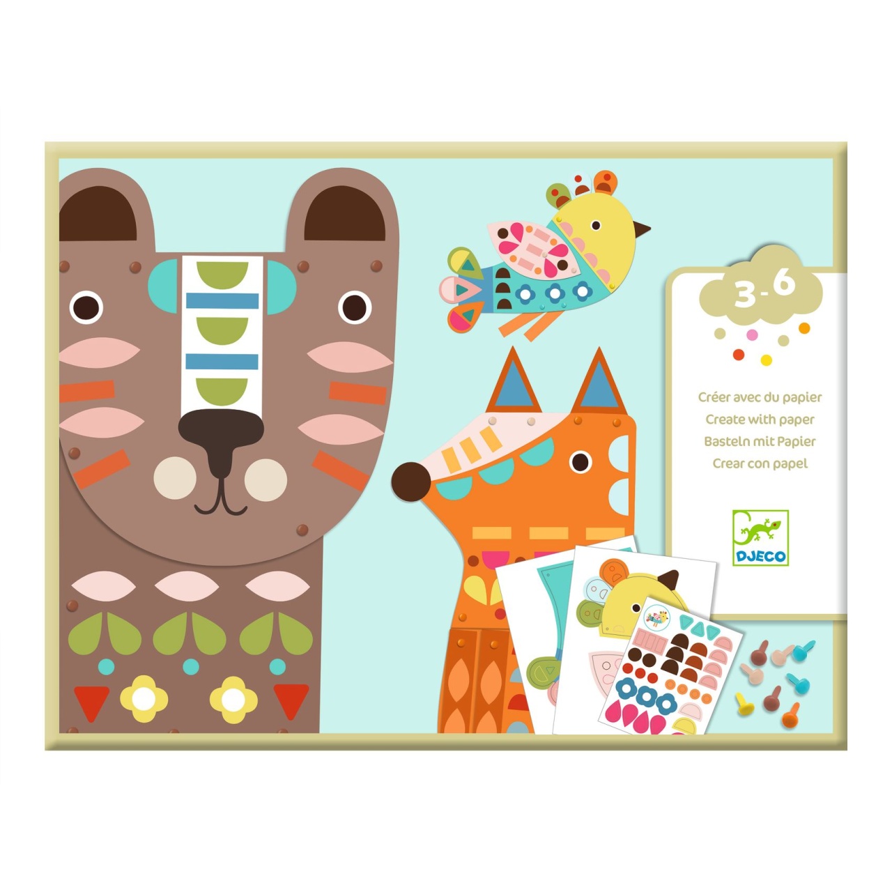 joc-creativ-animale-gigantice-djeco16853 Joc creativ Animale gigantice, Djeco - imagine 1