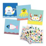Joc creativ colaje Creaturi marine, Djeco - imagine 4