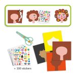 Joc creativ cu autocolante La coafor, Djeco - imagine 2