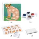 Joc creativ cu stampile Modele si animale, Djeco - imagine 3