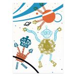 Joc creativ cu stampile Roboți extratereștri, Djeco - imagine 3