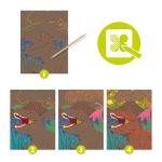 Joc creativ de razuit Dinozauri, Djeco - imagine 3