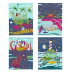 Joc creativ de razuit Fauna marina, Djeco - imagine 4