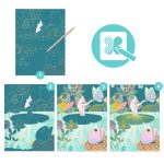 Joc creativ de razuit Iazul pastel, Djeco - imagine 2