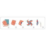 Joc creativ DIY Moristi de vant model cu flori, Djeco - imagine 3