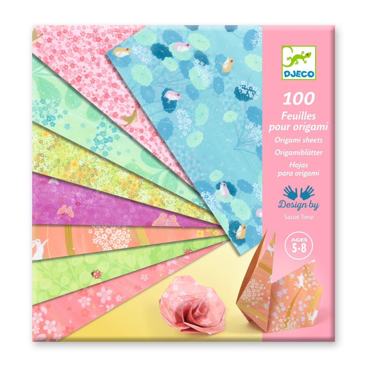joc-creativ-foi-pentru-origami-haru-djeco18740 Joc creativ foi pentru origami Haru, Djeco - imagine 1