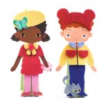 Joc creativ Imbraca si accesorizeaza personaje, Djeco - imagine 2
