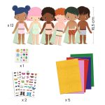 Joc creativ Imbraca si accesorizeaza personaje, Djeco - imagine 3