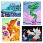 Joc creativ mozaic Creaturi mitice, Djeco - imagine 3