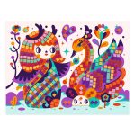 Joc creativ mozaic Kokeshis, Djeco - imagine 4