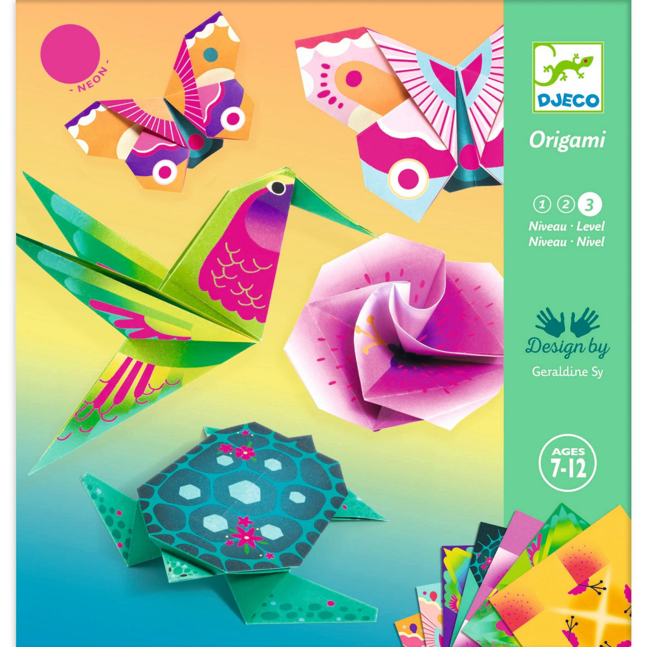 joc-creativ-origami-animale-si-flori-exotice-djeco13273 Joc creativ origami Animale si flori exotice, Djeco - imagine 1