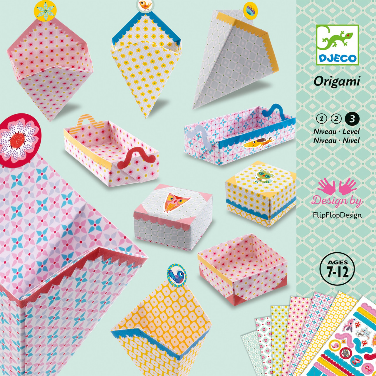 joc-creativ-origami-confectionat-cutii-djeco1320 Joc creativ origami Confectionat cutii, Djeco - imagine 1
