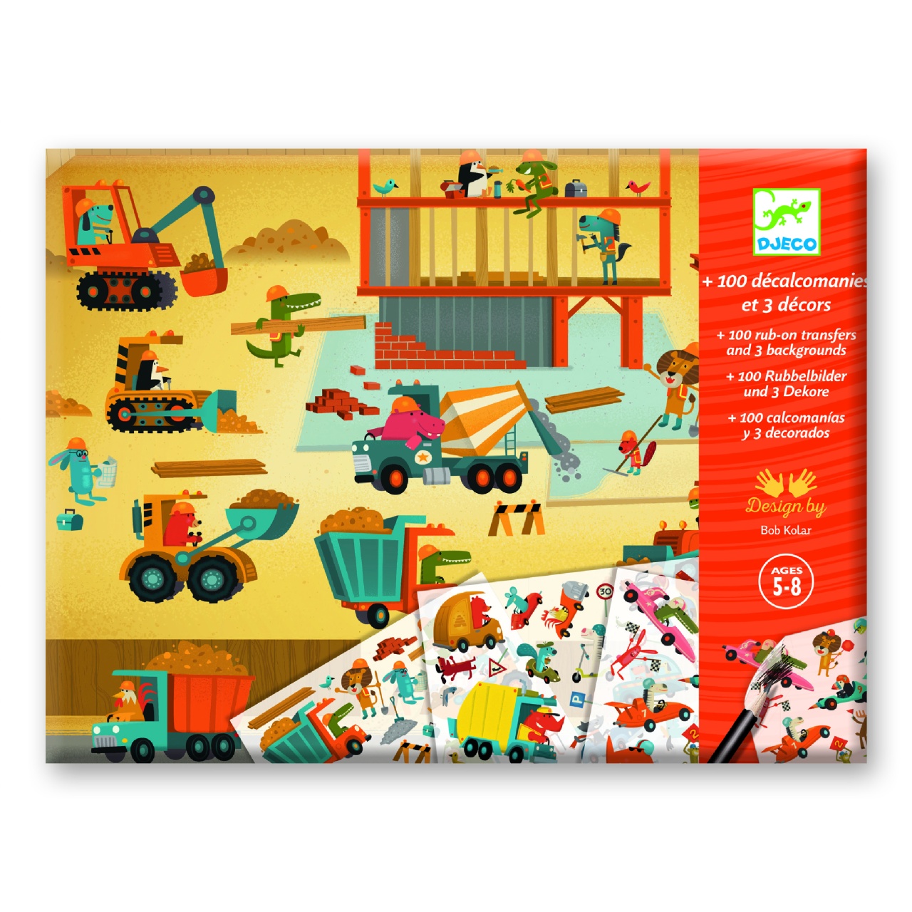 joc-creativ-transferuri-cu-vehicule-djeco20723 Joc creativ Transferuri cu vehicule, Djeco - imagine 1