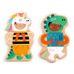 Joc cu magneti Animale costumate, Djeco - imagine 3