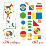 Joc cu magneti Geoforme, Djeco - imagine 3