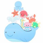 Joc de echilibru din lemn cu fauna marina, Orange Tree Toys - imagine 2