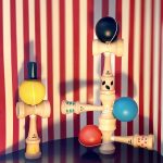 Joc de indemanare Kendama din lemn, Svoora - imagine 5