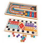 Joc de masa din lemn 2 in 1 Pinball si Ludo, Svoora - imagine 4