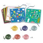 Joc educativ de cusut cu siret Punct cu punct, Djeco - imagine 3