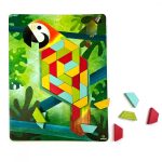 Joc educativ tip mozaic cu forme trapezoidale, Natura - imagine 2
