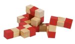 Joc logic IQ 3D Puzzle Cub natur-rosu, Fridolin - imagine 2