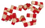 Joc logic IQ 3D Puzzle rosu&natural Anaconda, Fridolin - imagine 3