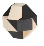 Joc logic IQ 3D Puzzle Sarpe natur-negru, Fridolin - imagine 2