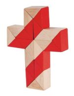 Joc logic IQ 3D Puzzle Sarpe natur-rosu, Fridolin - imagine 2