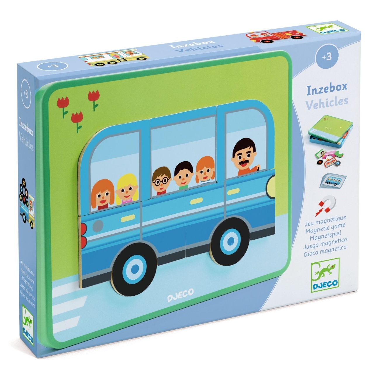 joc-magnetic-cu-vehicule-djeco100133718 Joc magnetic cu Vehicule, Djeco - imagine 1