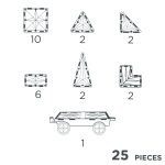 Joc magnetic de construit cu set de roti 25 piese, Cleverclixx - imagine 5