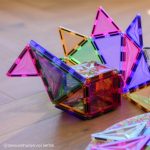 Jocuri magnetice de construit Pastel 45 piese, Cleverclixx - imagine 4