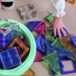 Jocuri magnetice de construit Pastel 45 piese, Cleverclixx - imagine 5